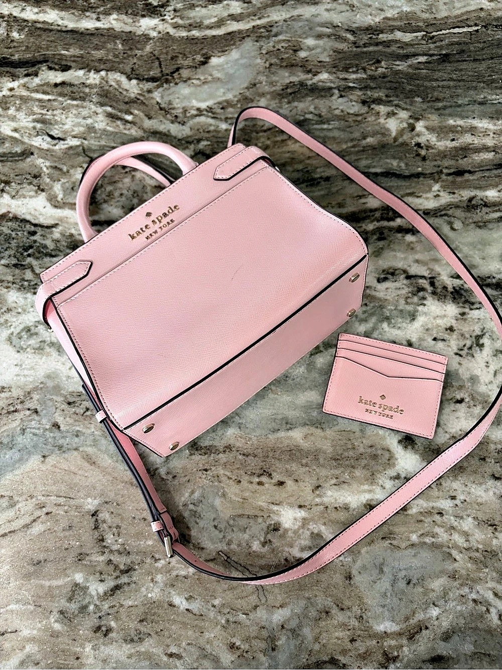 Kate Spade Pink Satchel with Card Holder